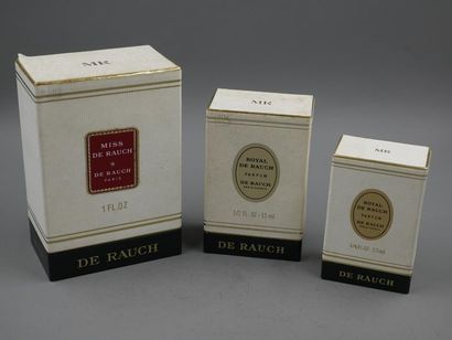 null MISS DE RAUCH - Lot de trois flacons - Parfum 30ml - On y joint Royal de Rauch...