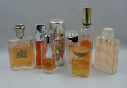 null Set of 8 PDO bottles or parts thereof including Lancôme, Paco Rabanne, Cacharel...
