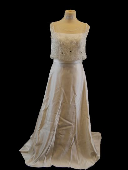 null PRONUPTIA Robe de mariée en soie couleur ivoire modèle Mlle MATHEA - Avec son...