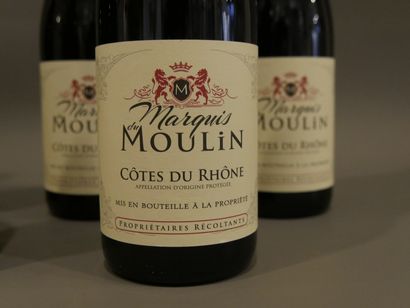 null 1 carton de 6 btles - Côte du Rhône Domaine du Marquis du Moulin 2017.