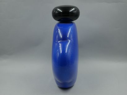 null Marc de la Morandiere. China blue. Giant dummy bottle of blue decoration. Sculptural...