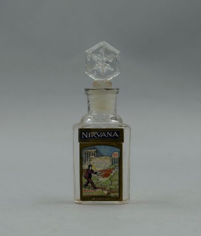 null BICHARA "Nirvana"

Glass bottle, beautifully decorated and titled label. Stopper...
