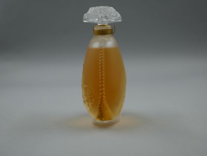 null Lalique France. Jasmine. Original sealed perfume crystal bottle. Flower decoration...