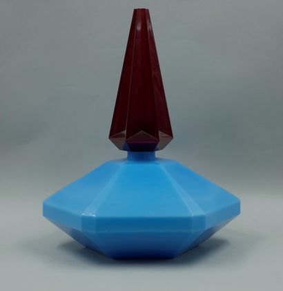 null Cacharel. Loulou. Blue dummy bottle. Red stopper. H.22cm