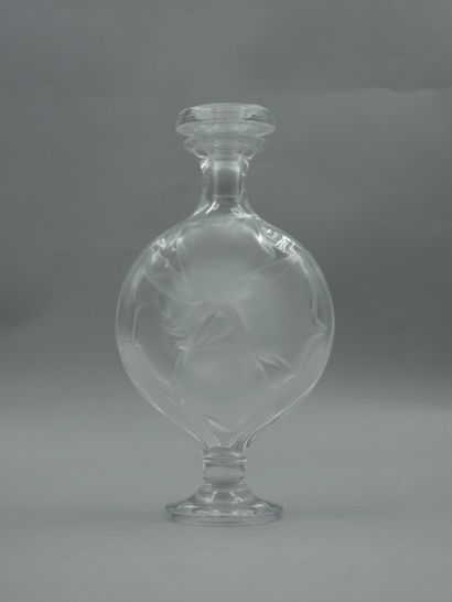 null LALIQUE FRANCE " Moulin Rouge "

Partially frosted colourless crystal bottle...