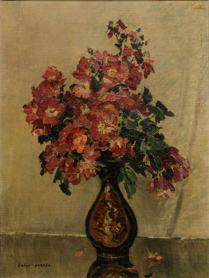 null 
Emile DORREE (1883-1959) - Le bouquet - Huile sur toile - Signé en bas à gauche...