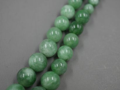 null Collier en perles de jade en chute - Poids : 44,40gr - Longueur 46cm