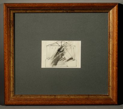 null Christian BERARD (1902-1949) - Couple dansant - Encre sur papier - 8,5 x 12...