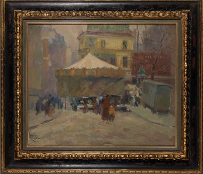 null Elie Anatole PAVIL (1873-1948) - Le manège - Huile sur toile signée en bas à...