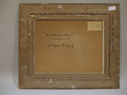 null Jean FOUS (1901-1971) - Les romanichels - Huile sur panneau titré au dos - 26...