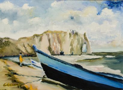 null 
Vente d'atelier :

Philippe CHOSSON (1919-2011) - Etretat, barques sur les...