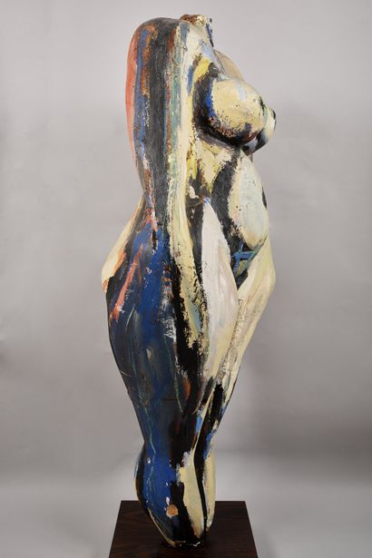 null Ecole STREET ART - Monogrammé LB - Grande sculpture de nu féminin callipyge...