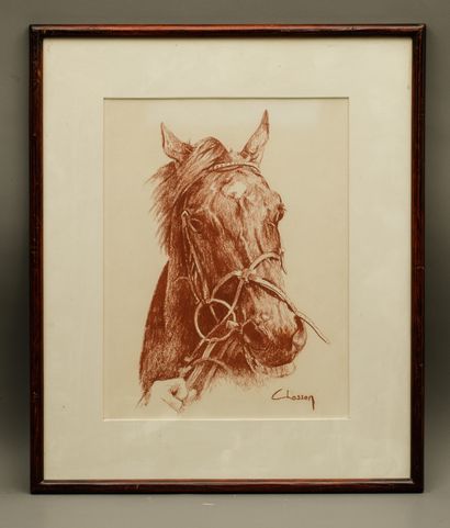 null 
Vente d'atelier :

Philippe CHOSSON (1919-2011) - Tête de cheval - Sanguine...