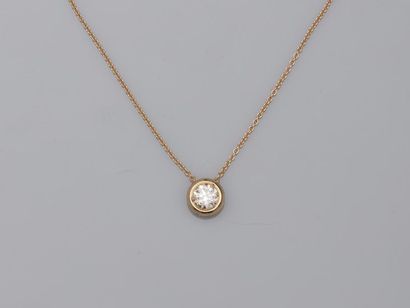 null Necklace in 18k yellow gold with a diamond of 0.70cts approximately in closed...