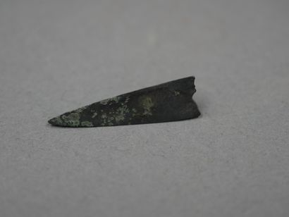 null Pointe de flèche en bronze de l’Age du Bronze. 

L : 2,5 cm.