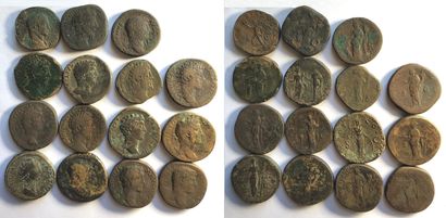 null Une quinzaine de monnaies diverses d’époque romaine.