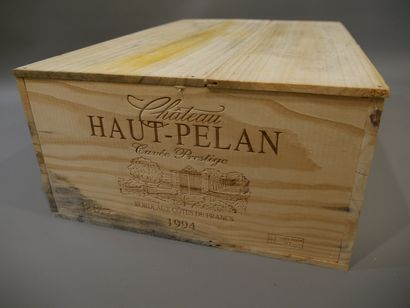 null DOUBLON - 1 caisse de 12 btles - Château Haut Pelan 1994 Côte de Franc Cuvée...