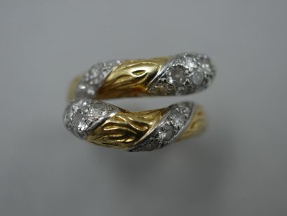 MAUBOUSSIN - Yellow gold and platinum ring...
