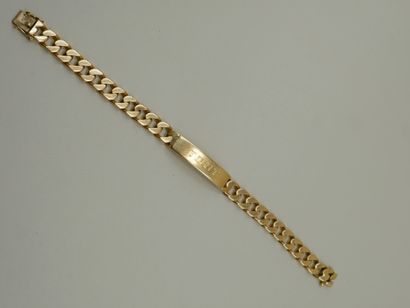 Curb bracelet in 18k yellow gold - Weight...