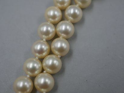 null Collier à un rang de perles de culture de 7mm de diamètre environ - Fermoir...