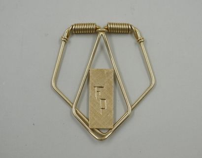 null Money clip in yellow gold - Weight : 18,60gr