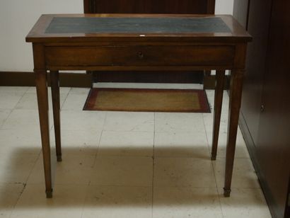 null Bureau plat ouvrant à un tiroir en ceinture - Style Louis XVI - XIXème