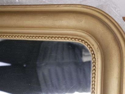 null Grand miroir en bois doré - Accident