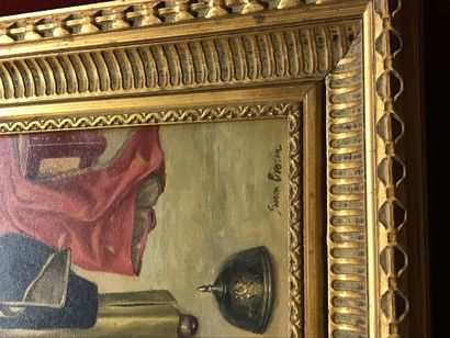 null 
BRETON Simon, tableau orientaliste, huile sur toile, signé en bas à droite...
