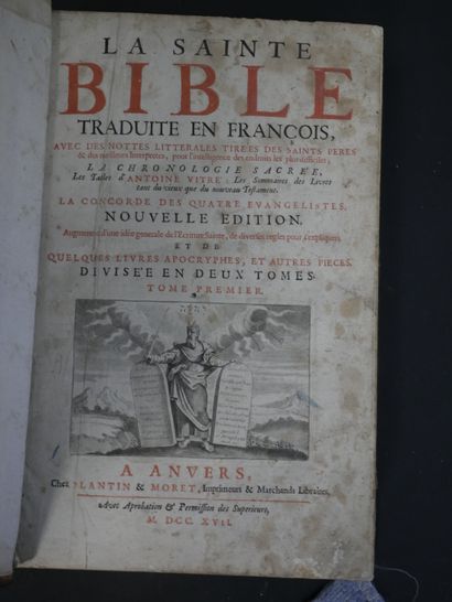 null Manette : livres anciens - Dicton de Bayle , La bible