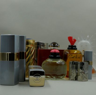 null Lot including several bottles of which Yves Saint Laurent "Paris", fake and...