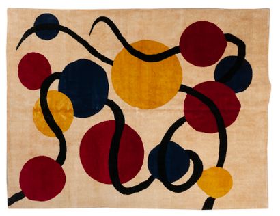 null Tapis moderne contemporain XXème - D'après Calder (1898-1976) - Tapis en laine...