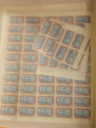 null SUISSE Emissions 1905/1938 : Très bel ensemble de timbres neufs provenant d’un...