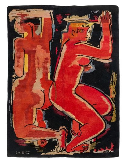 null VOLTI Antoniucci (1915-1989) d'après, Le Couple, épreuve d'artiste III/IV, tapis...