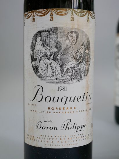null 15 bottles Bouquetin, Bordeaux, 1981