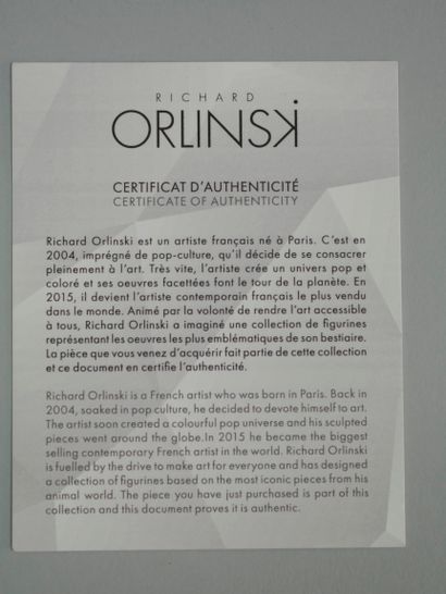 null Richard ORLINSKI (1966). Kong. Epreuve en résine bleu métalisée. Haut 13 cm....