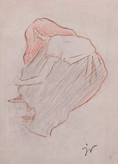 Jacques VILLON (1875-1963). Jeune fille rousse...