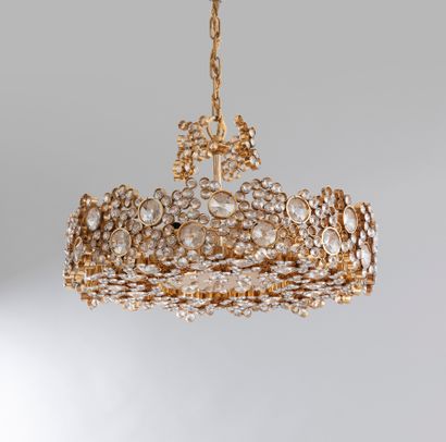 null PALME AND WALTER, PALWA, In the taste of. Circular ceiling light in gilt bronze...