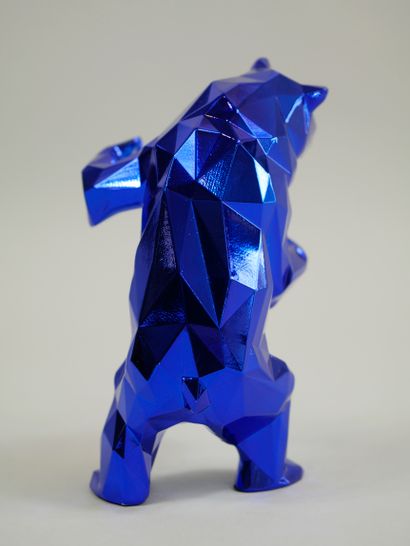 null Richard ORLINSKI (1966). Blue bear. Proof in blue resin metalized. Height: 14...