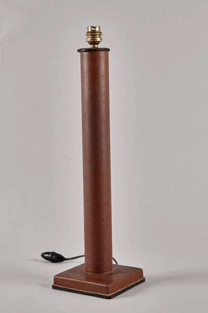 null Jacques ADNET (1900-1984) Attributed to. Desk lamp base, cylindrical shaft and...