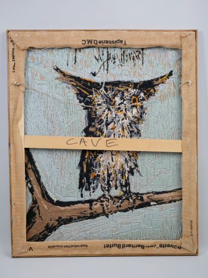 null BUFFET Bernard (after). "Owl". Tapestry DMC. 65 x 54cm