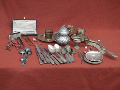 Lot of silver, silver plated metal and pewter...