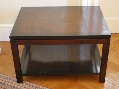 null Christian LIAIGRE in the taste of, Rectangular coffee table in veneer. Tray...