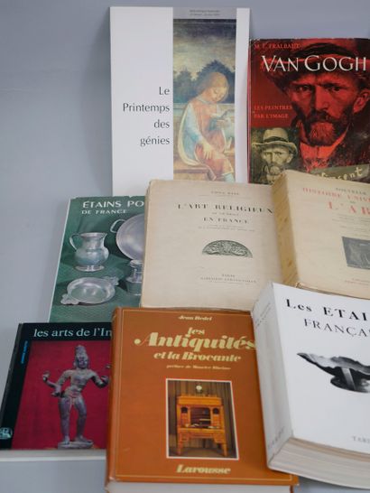 null Lot de livres sur l'Art, Les étains Français, Les antiquités et la Brocante...