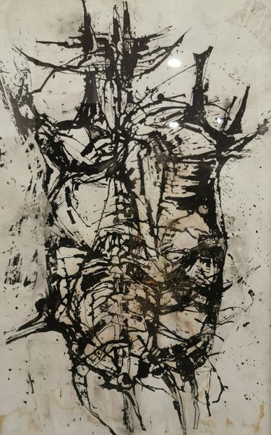 null Suzanne RODILLON (1916-1988). Flayed ox. Ink on paper. (1946-1967). Sale Pierre...