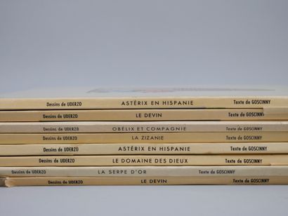 null A set of 8 ASTERIX albums (Obelix and company, La Zizanie, Asterix in Hispania...)...