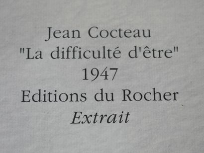 null Jean COCTEAU. Homage to Jean Cocteau. 4 lithographs on arches vellum, numbered...