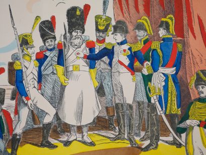 Gravure représentant Napoléon à Boulogne...
