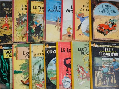 null A set of 17 TINTIN albums (We walked on the moon, Flight 714 for Sydney, The...