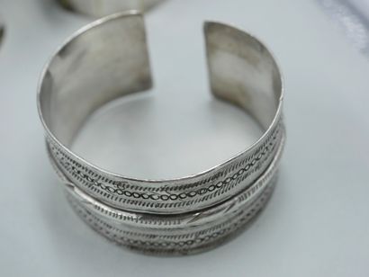 null Lot of silver plated metal including five openwork cups, nine napkin rings,...