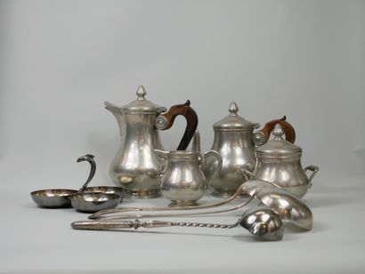 Silvered metal and miscellaneous lot including...